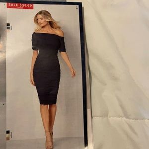 Venus off shoulder black dress